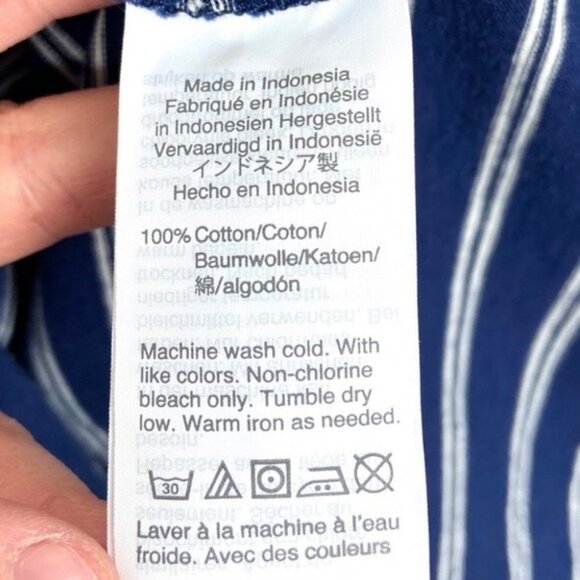 Madewell Striped Pocket Tee Dress Navy‎ White Size XXS 2019 Blue Short Sleeve - Picture 6 of 7